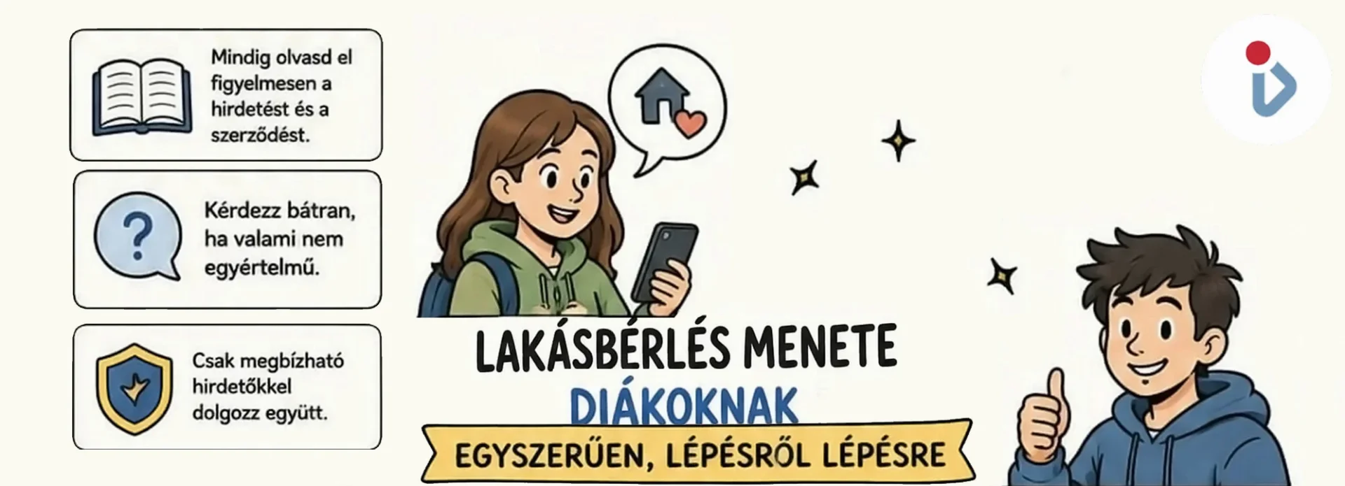 Lakásbérlés menete diákoknak – egyszerűen, lépésről lépésre