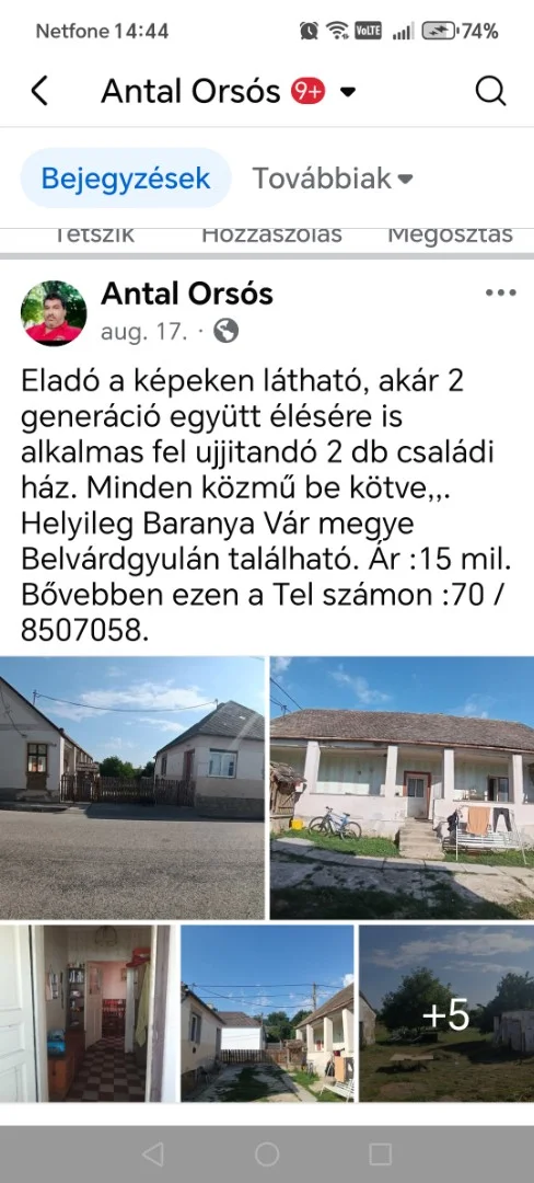 Eladó 2db családi ház 1 telken 1 hrsz számon - Kép 12