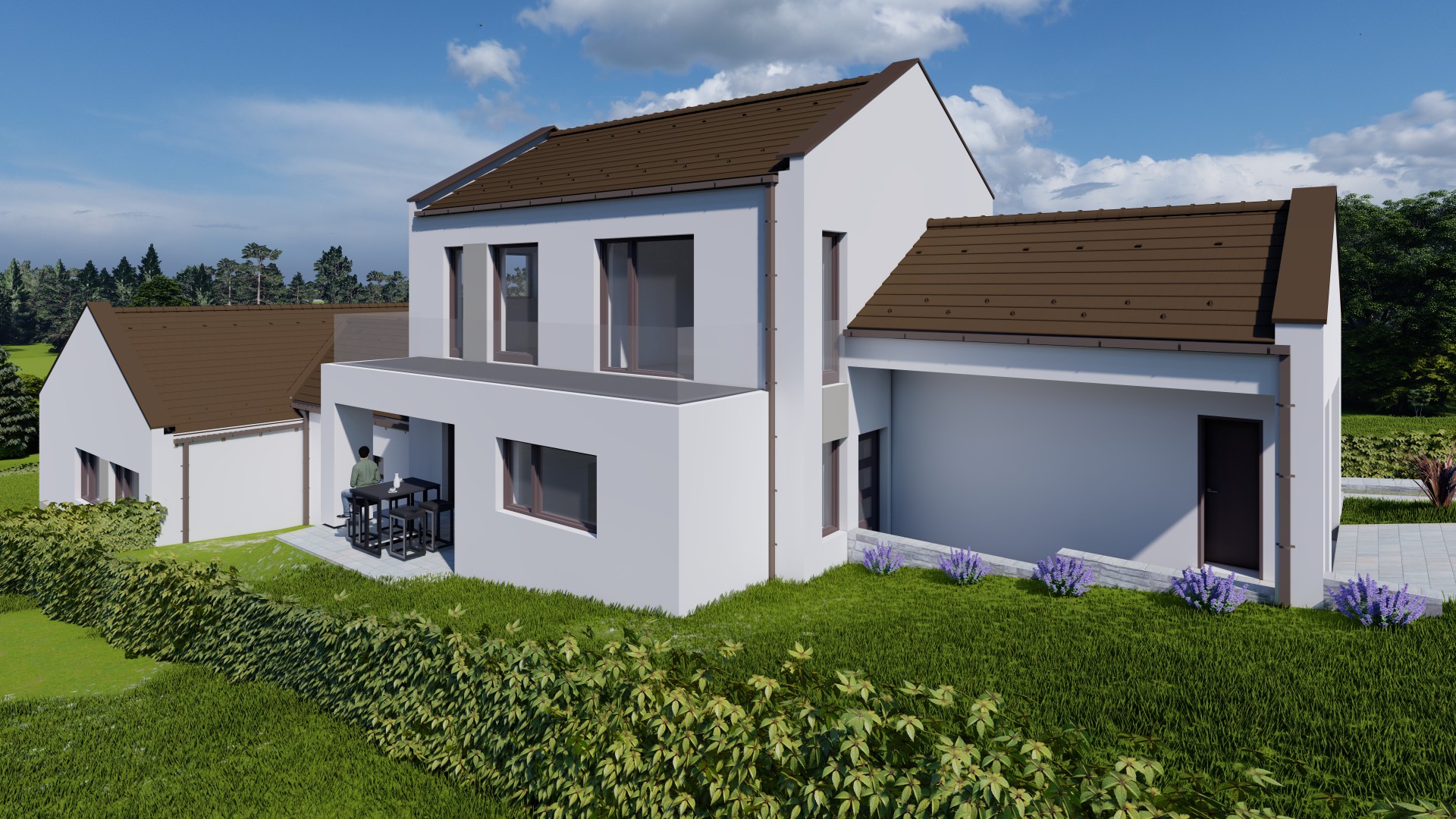 Új építésű ikerház Veresegyház, 4 szoba, 2 fürdő, hőszivattyú, padlófűtés, nincs közös fal - Kép 4