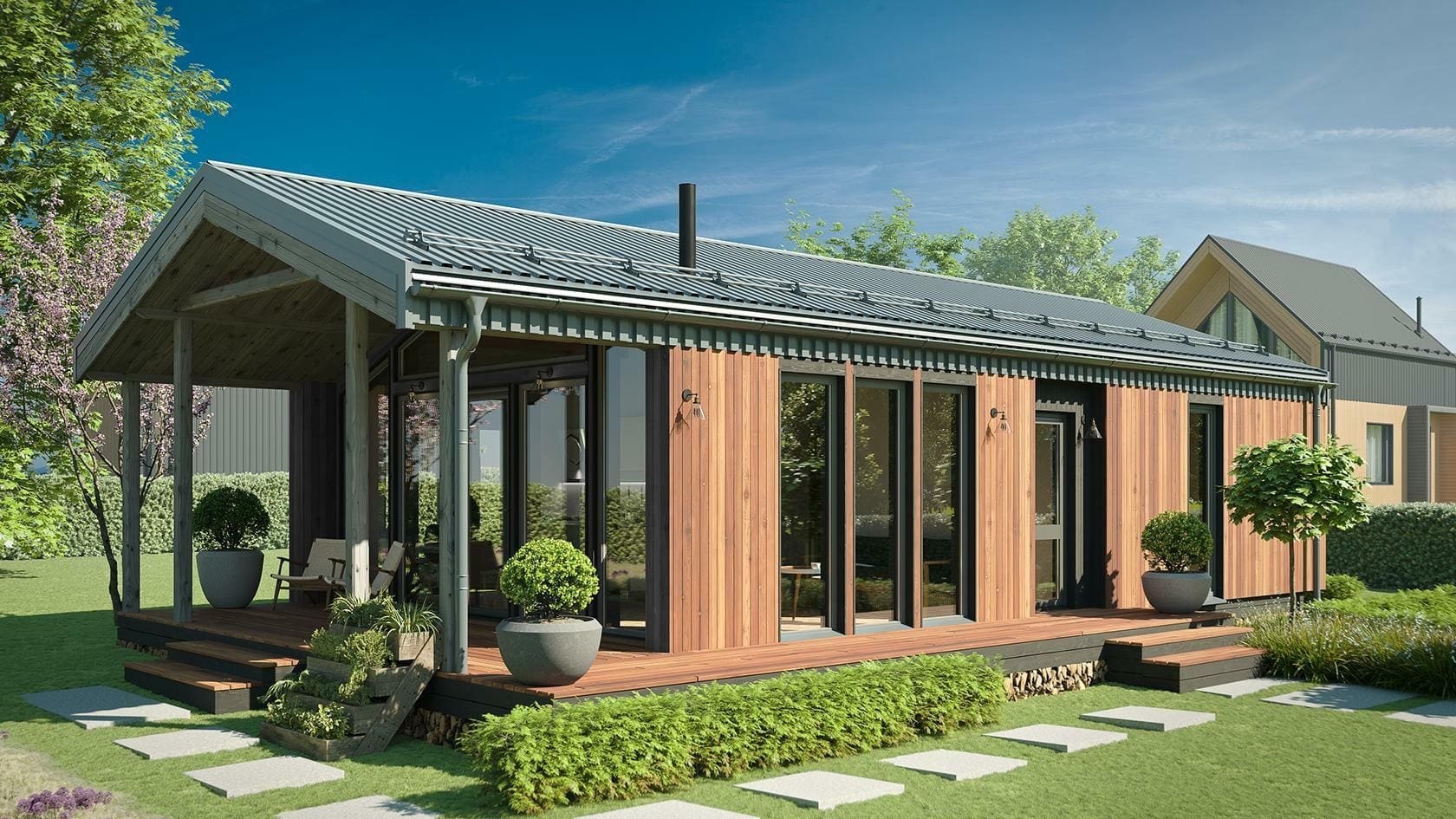 Újépitésű, könnyűszerkezetes lakóház