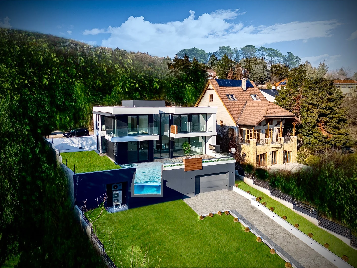 Vadonatúj, panorámás minimál luxusvilla eladó
