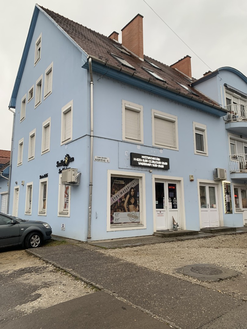 Egerben a Kertész úton földszinti két utca felőli bejárattal 54 nm-es üzlethelyiség eladó!