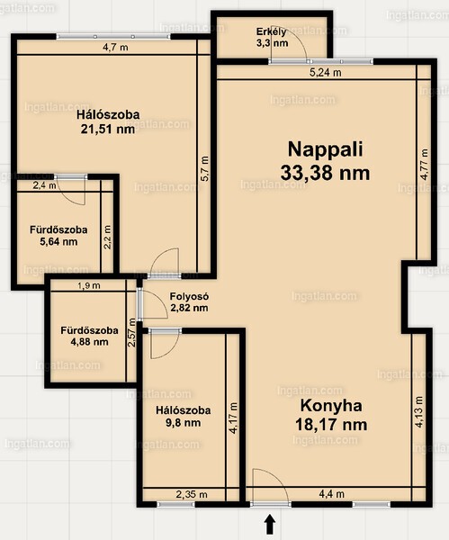 Eladó tégla lakás Budapesten