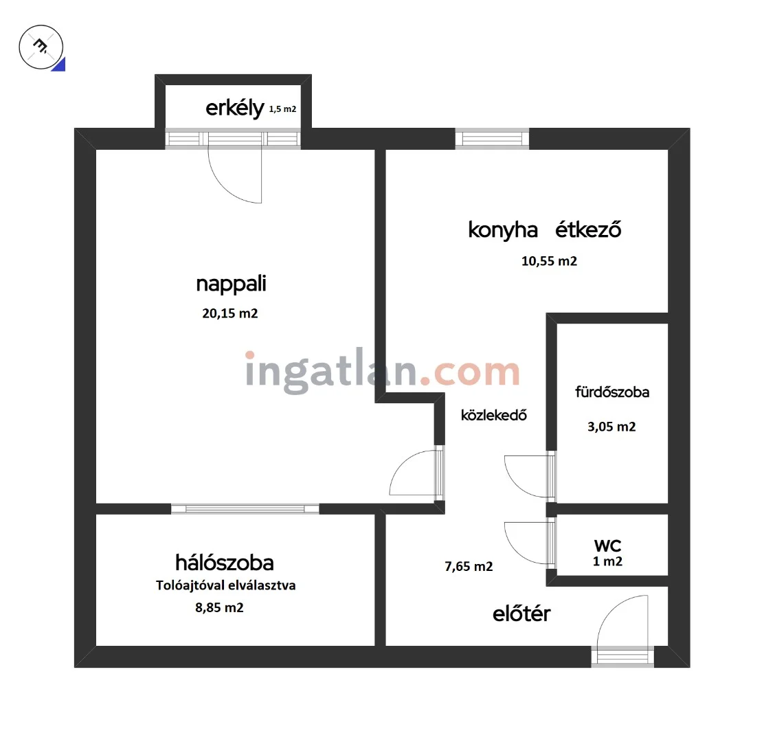 Eladó tégla lakás Komlón - Kép 20