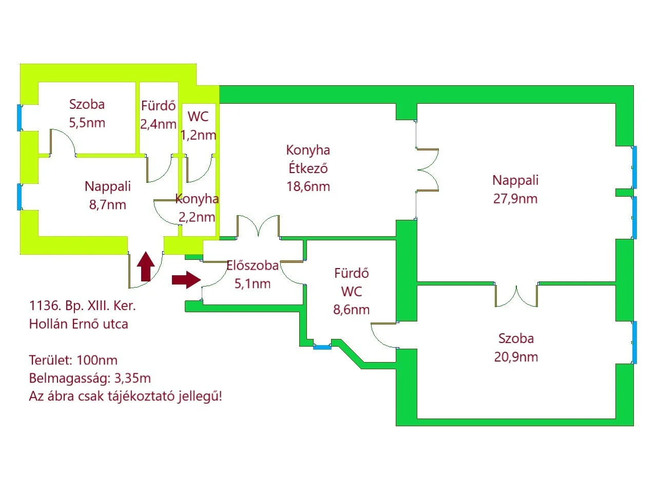 Eladó tégla lakás Budapest 13. ker.en