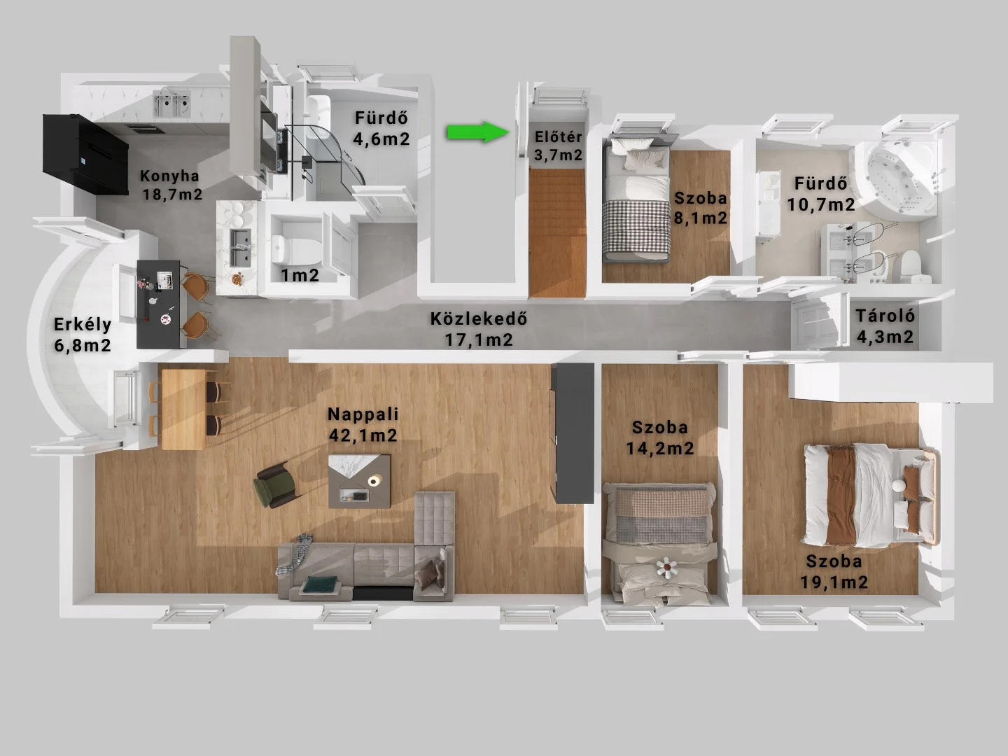 Eladó tégla lakás Esztergomban - Kép 10