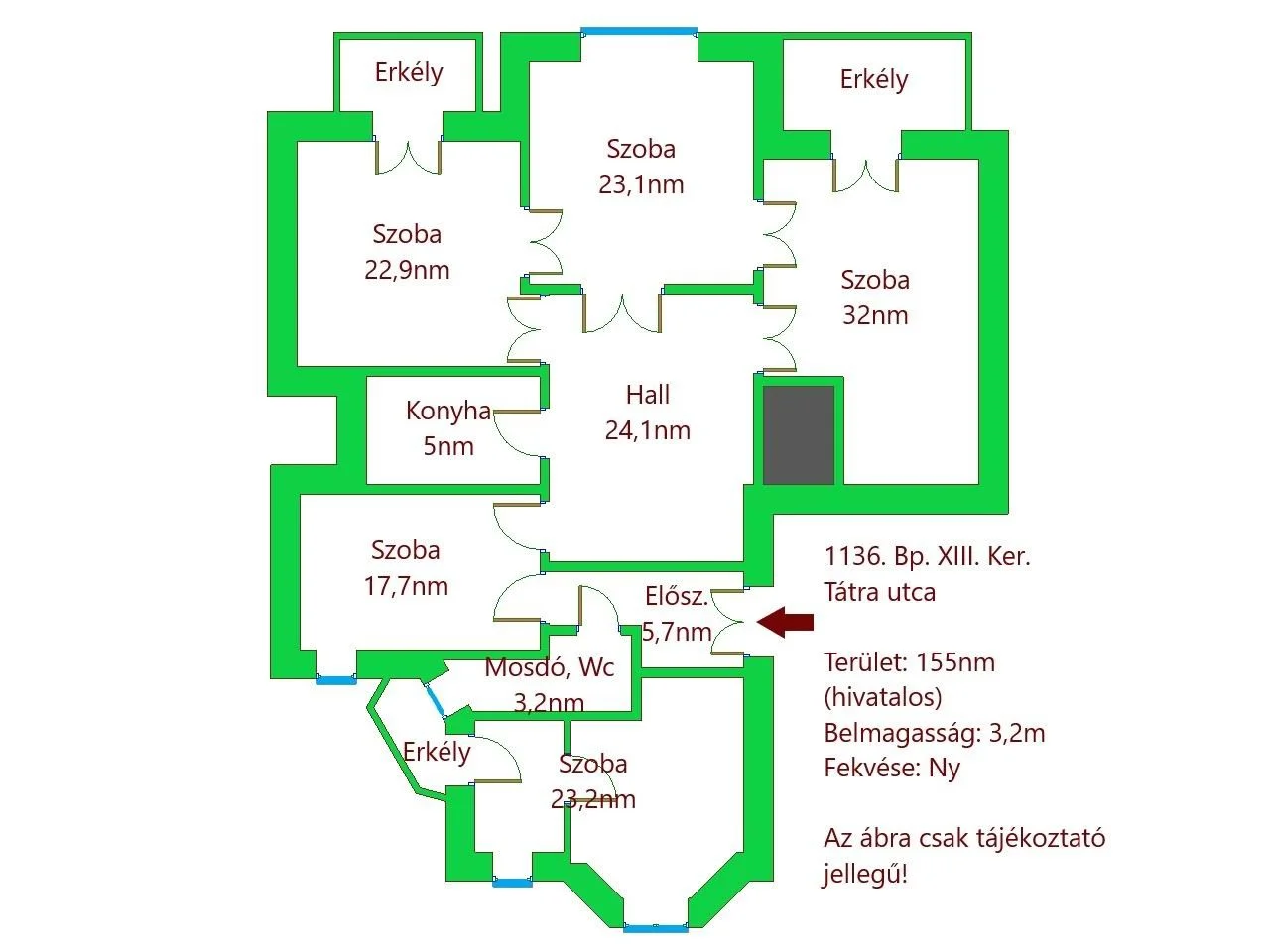 Eladó tégla lakás Budapest 13. ker.en