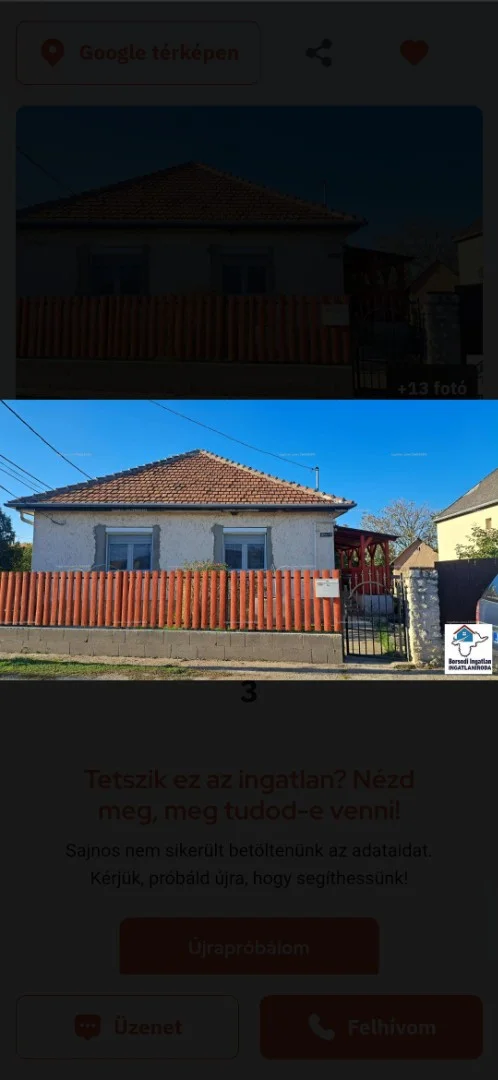 Eladó családi ház Szikszón