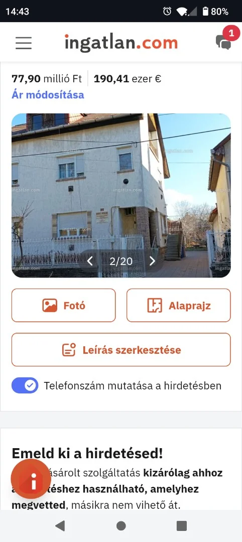 Eladó családi ház Gyöngyösen