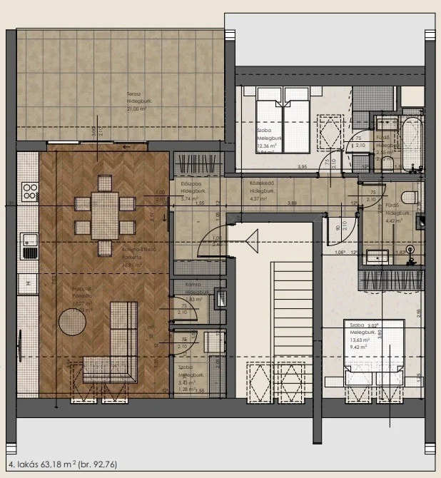 Eladó tégla lakás Pécsen - Kép 14