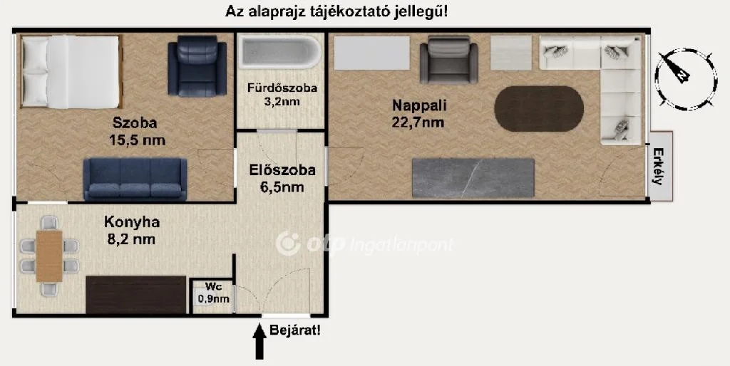 Eladó panel lakás Budapest 20. ker. - Kép 2