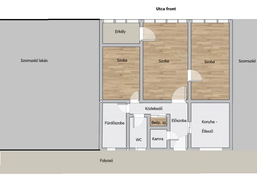 Eladó tégla lakás Békéscsaba Andrássy út - Kép 2