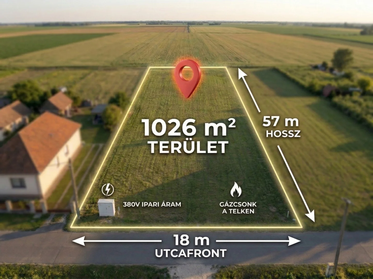 Eladó építési telek Hosszúpályi Keleti utca