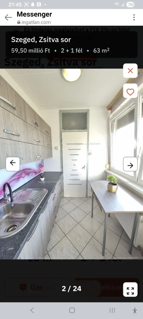 Eladó panel lakás Szeged Zsitva sor - Kép 3