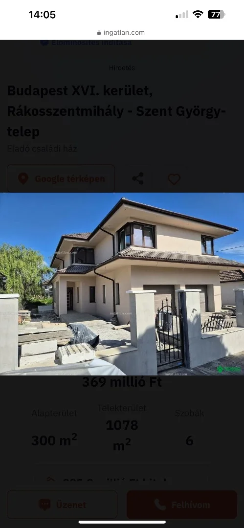 Eladó családi ház Budapest 16. ker.