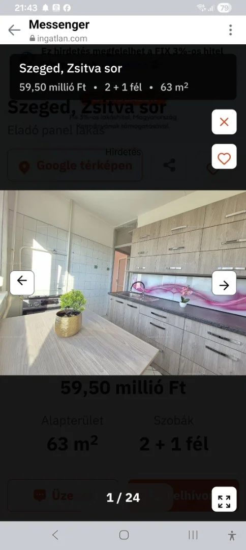 Eladó panel lakás Szeged Zsitva sor - Kép 6