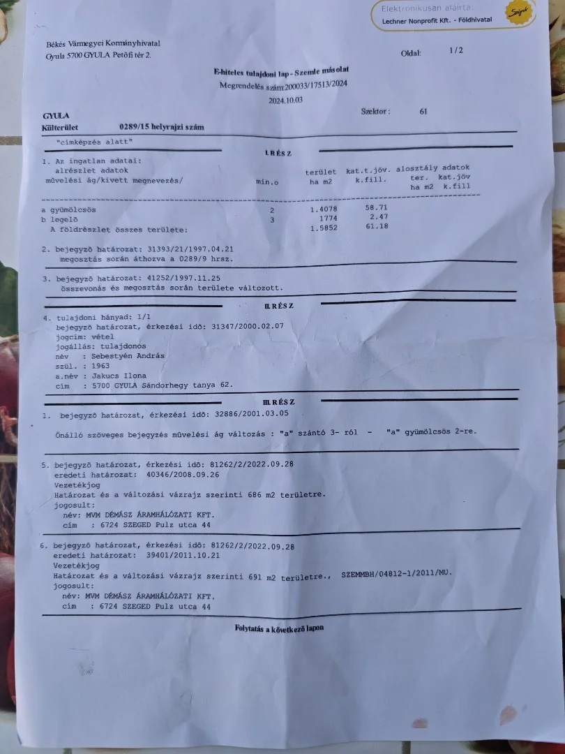 Eladó termőföld, szántó mezőgazdaság Gyula - Kép 7