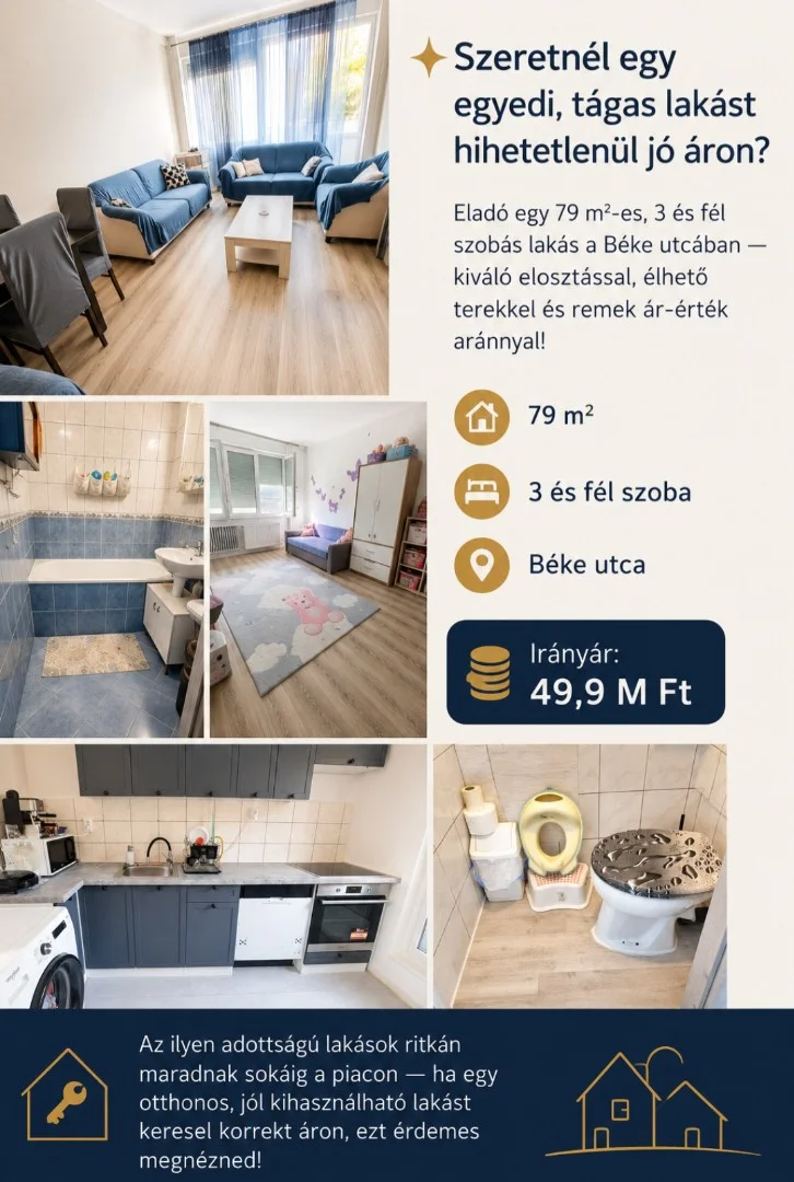Eladó panel lakás Kaposvár Béke utca