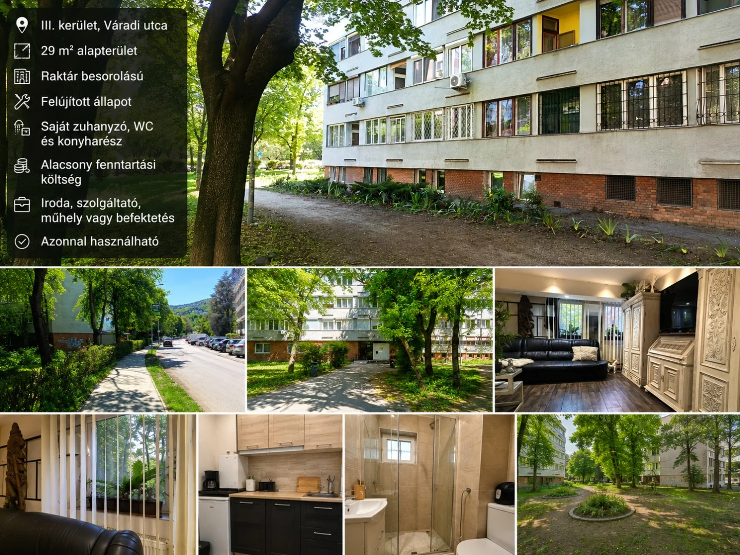 Eladó tégla lakás Budapest 03. ker. Váradi utca