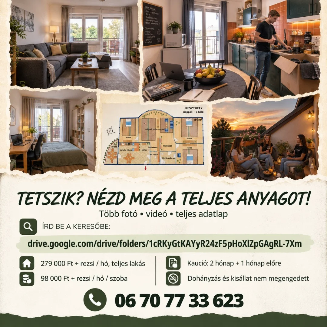 Kiadó tégla lakás Keszthely Vaszary Kolos - Kép 15