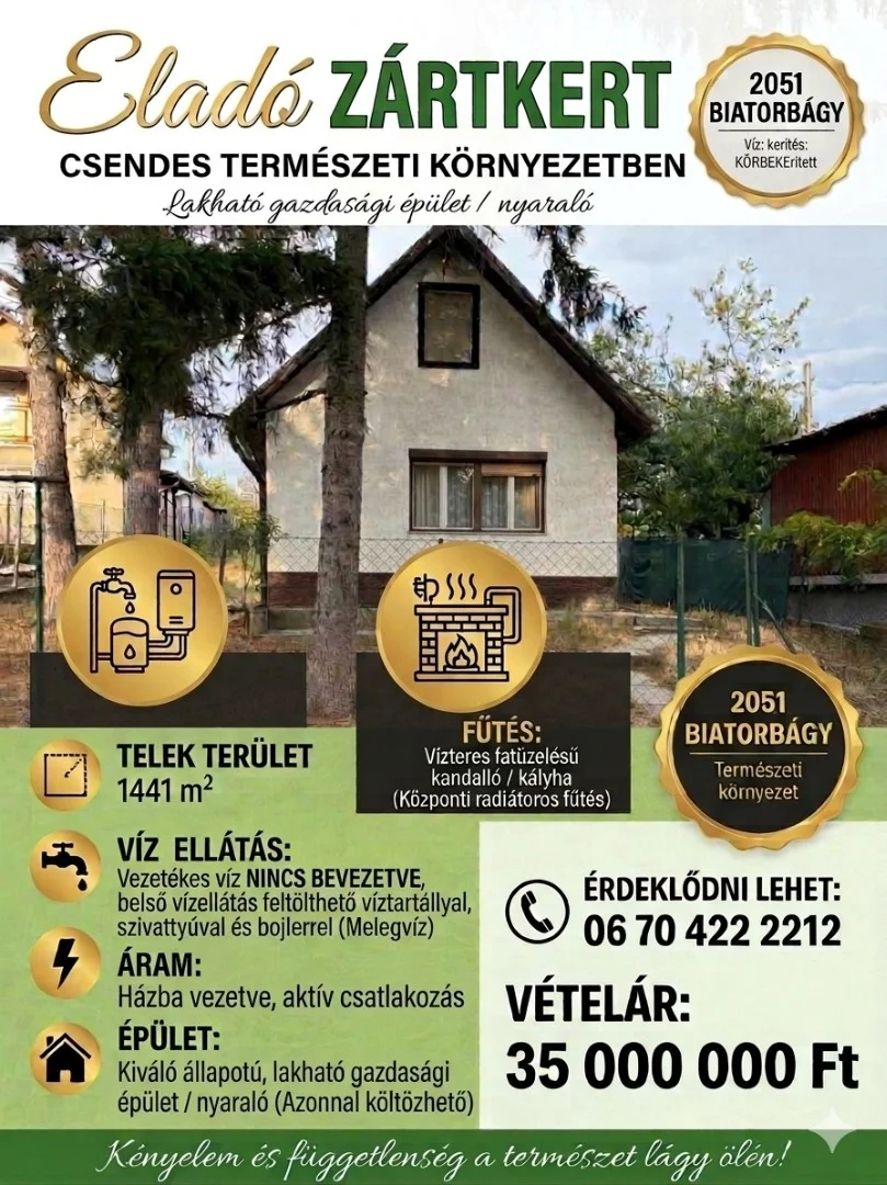 Eladó hétvégi ház nyaraló / üdülő Biatorbágy Kadarka - Kép 10