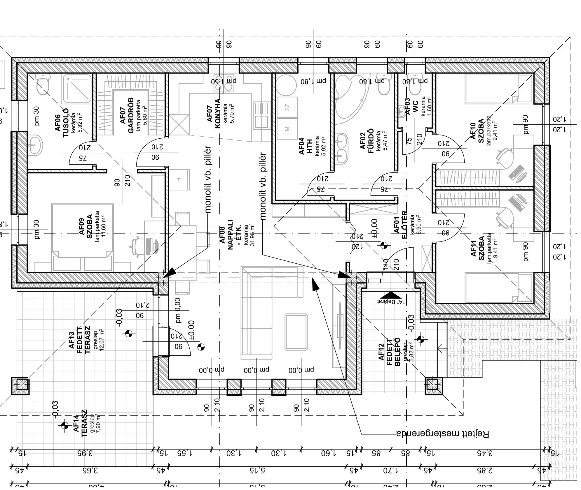 Eladó családi ház Kiskunlacházan alaprajz