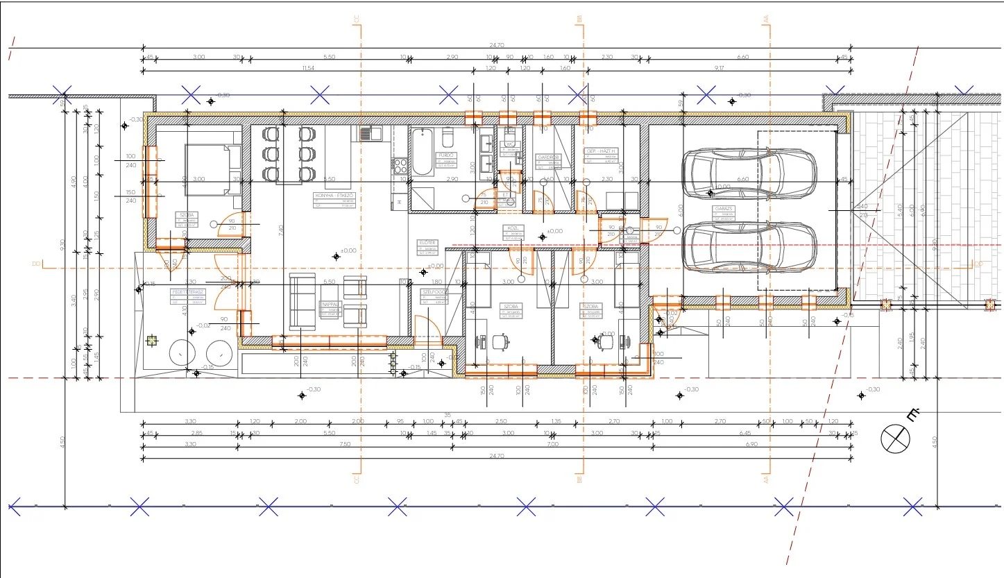 Eladó családi ház Nyírpazonyon alaprajz