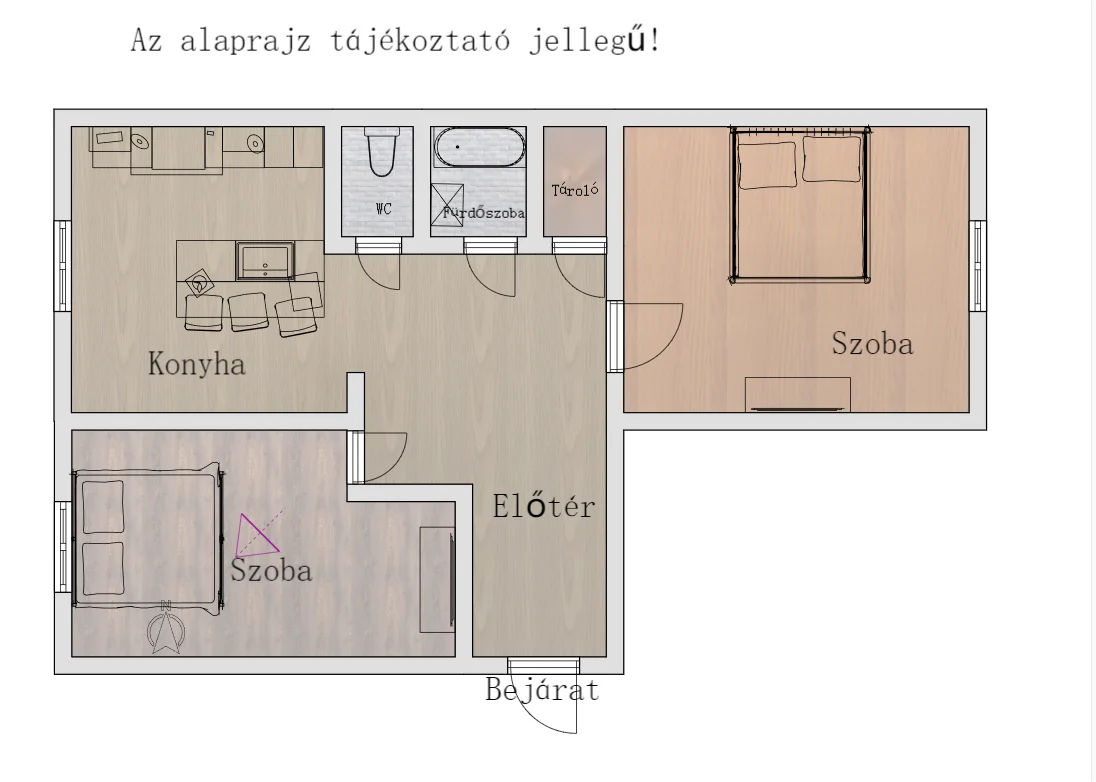 Eladó panel lakás Kazincbarcikan alaprajz