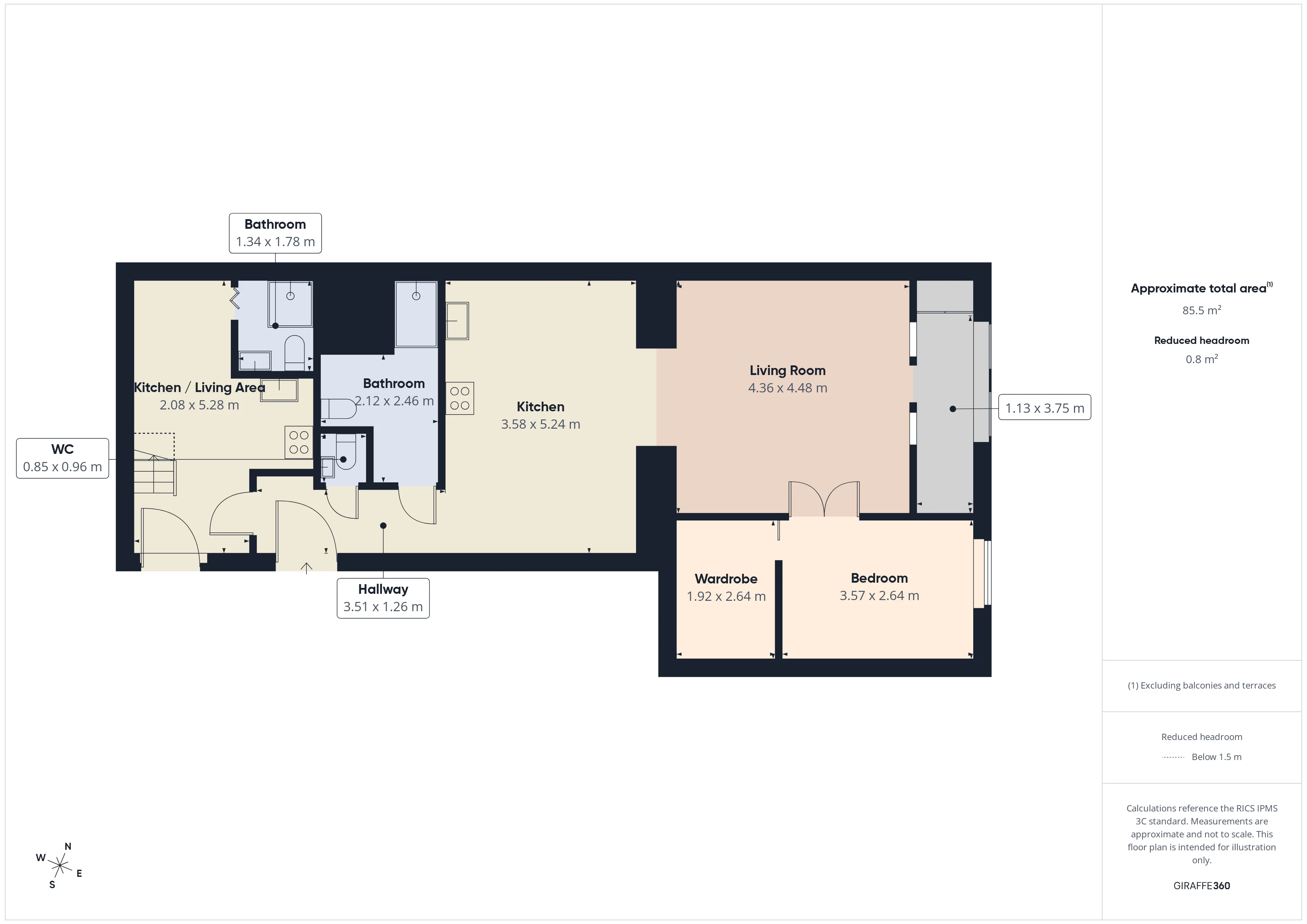 Eladó tégla lakás Budapest 06. ker.en alaprajz