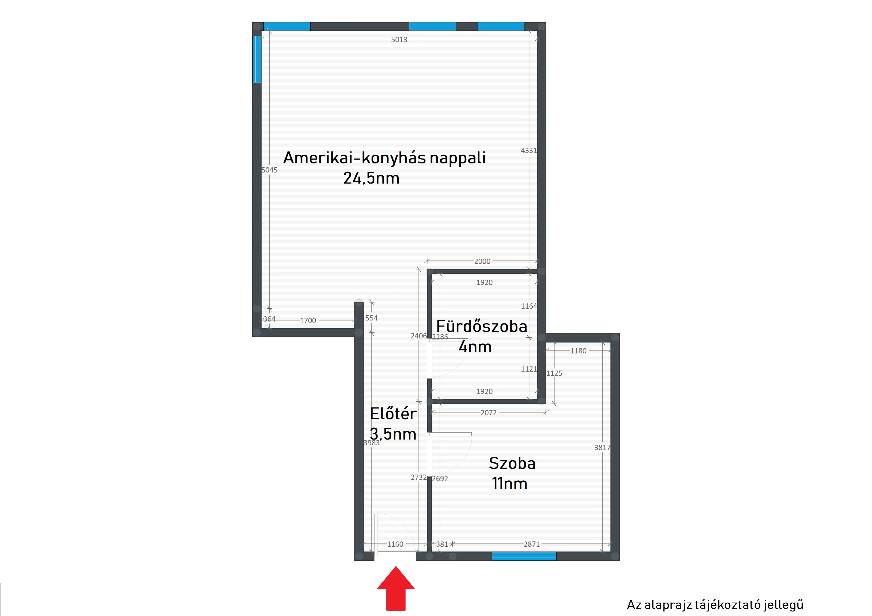 Kiadó tégla lakás Budapest 09. ker.en alaprajz