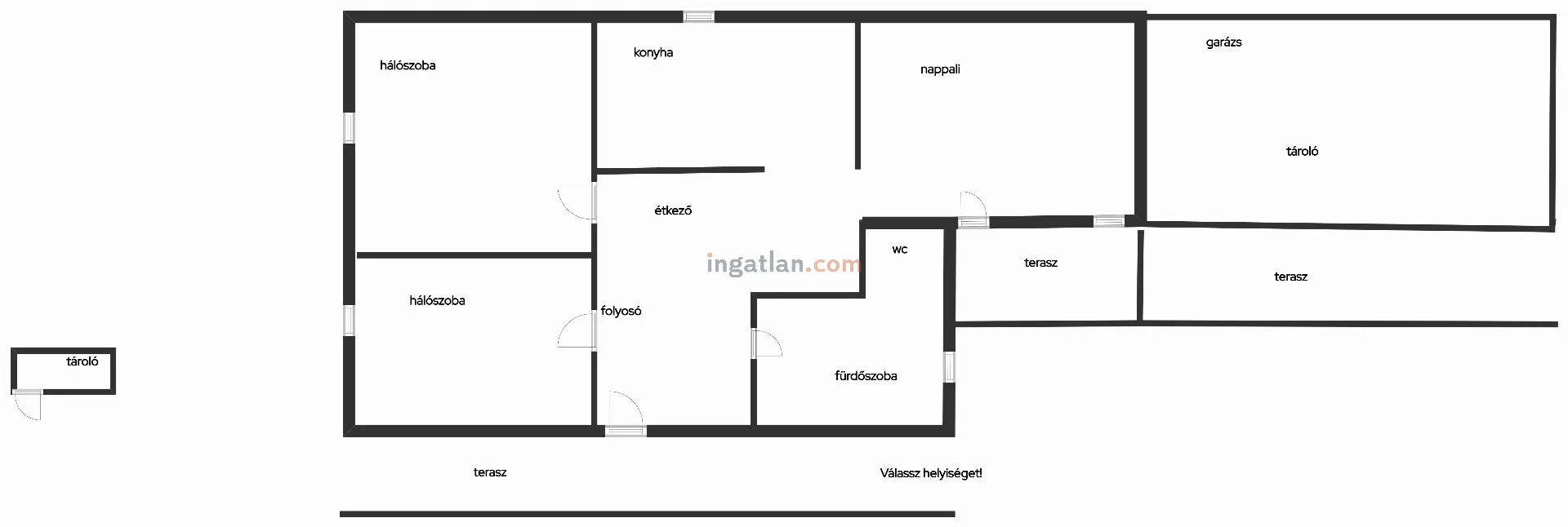 Eladó családi ház Kókan alaprajz