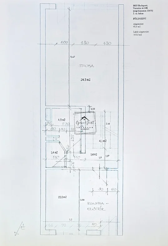 Eladó tégla lakás Budapest 02. ker.en alaprajz
