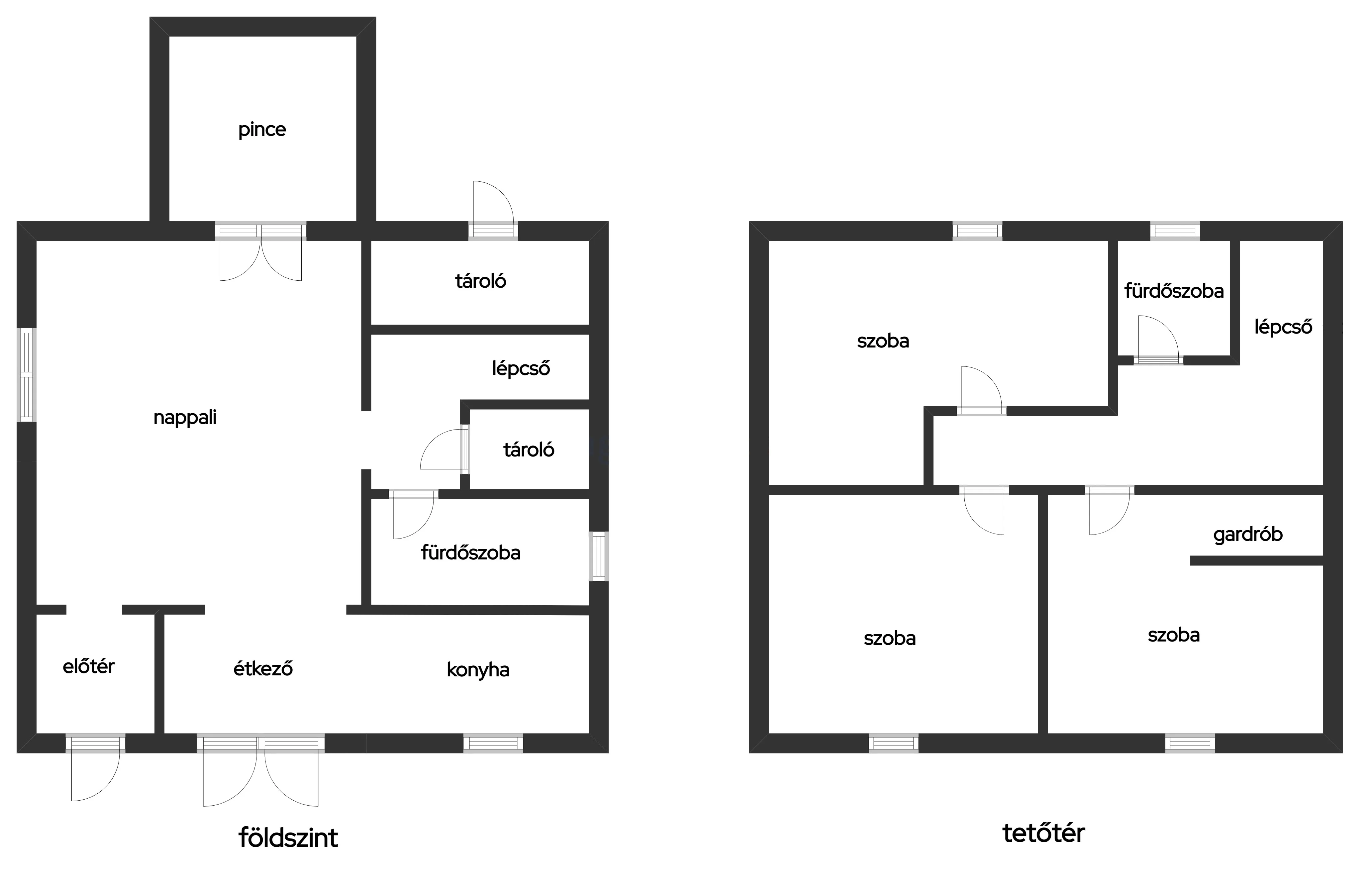 Eladó családi ház Balatonfüreden alaprajz