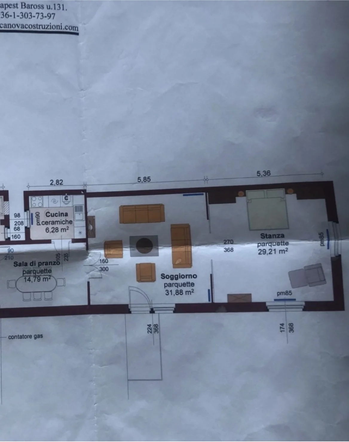 Kiadó tégla lakás Budapest 05. ker.en alaprajz