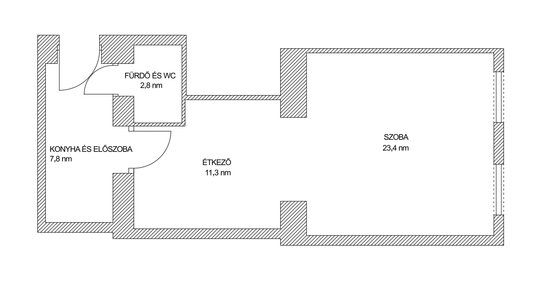 Eladó tégla lakás Budapest 06. ker.en alaprajz