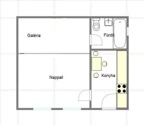 Eladó tégla lakás Budapest 07. ker.en alaprajz