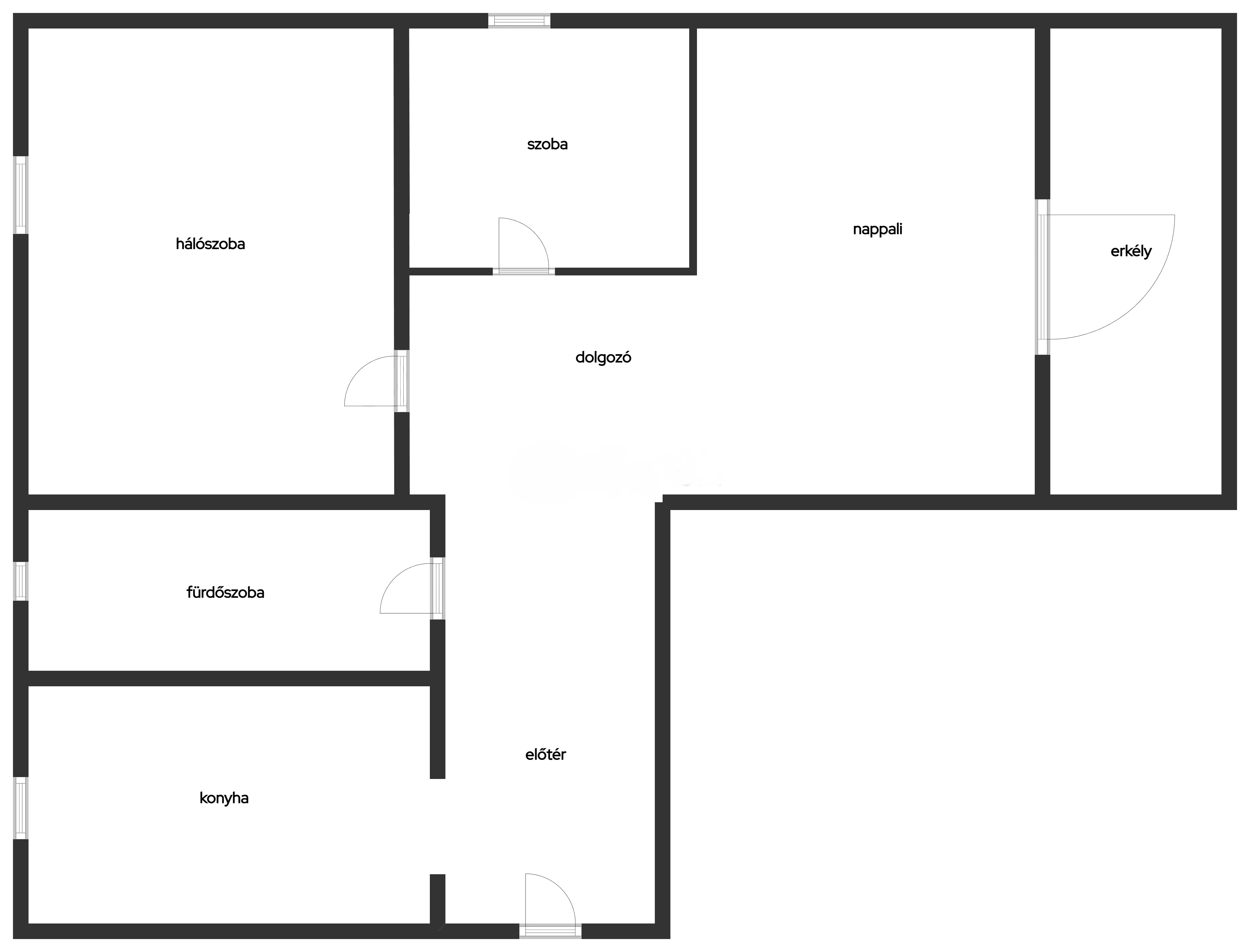 Eladó panel lakás Pécsen alaprajz