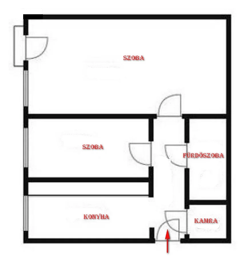 Eladó tégla lakás Debrecenben alaprajz