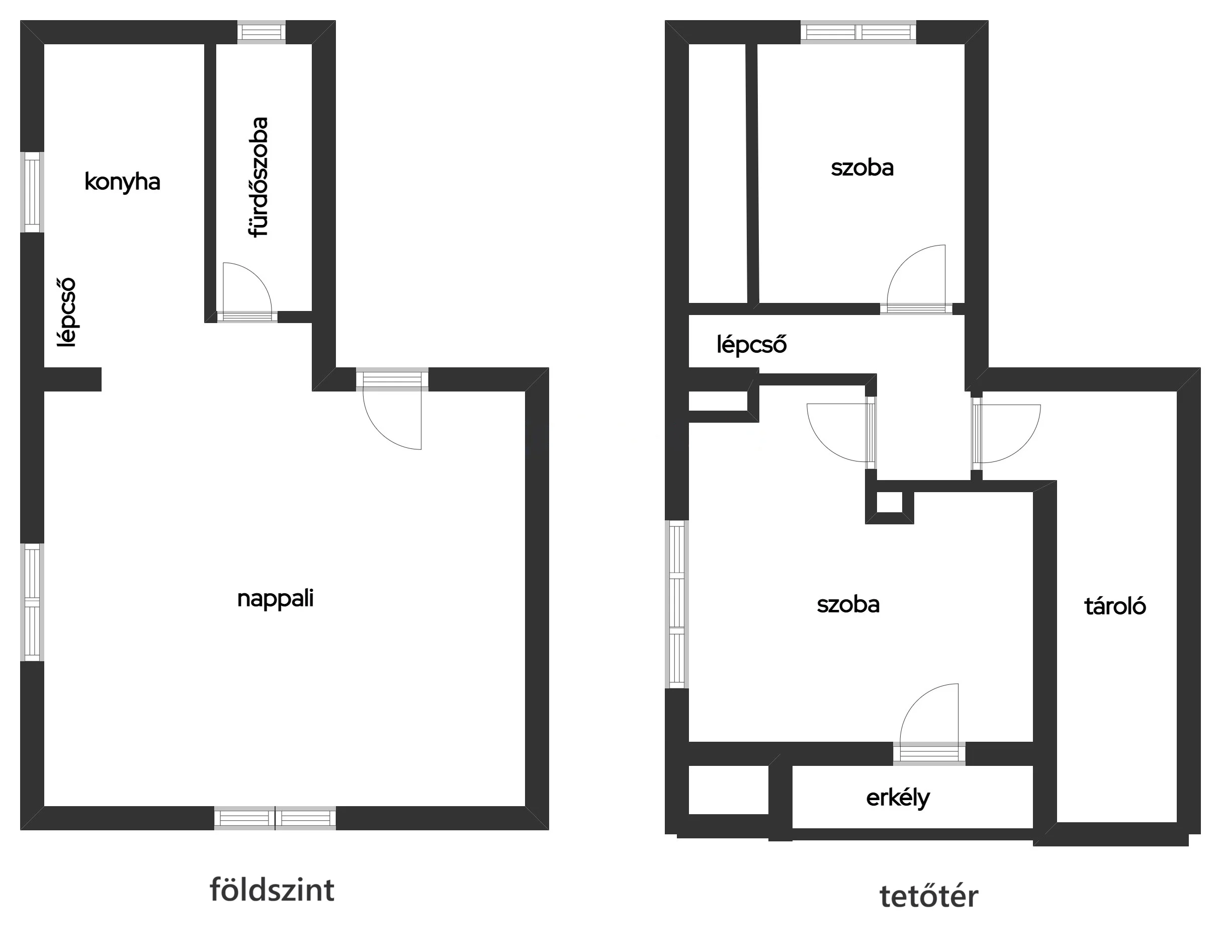Eladó családi ház Balatonalmádin alaprajz