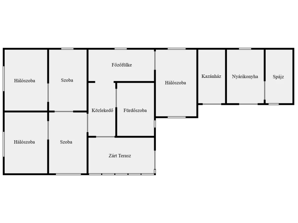Eladó családi ház Tázláron alaprajz