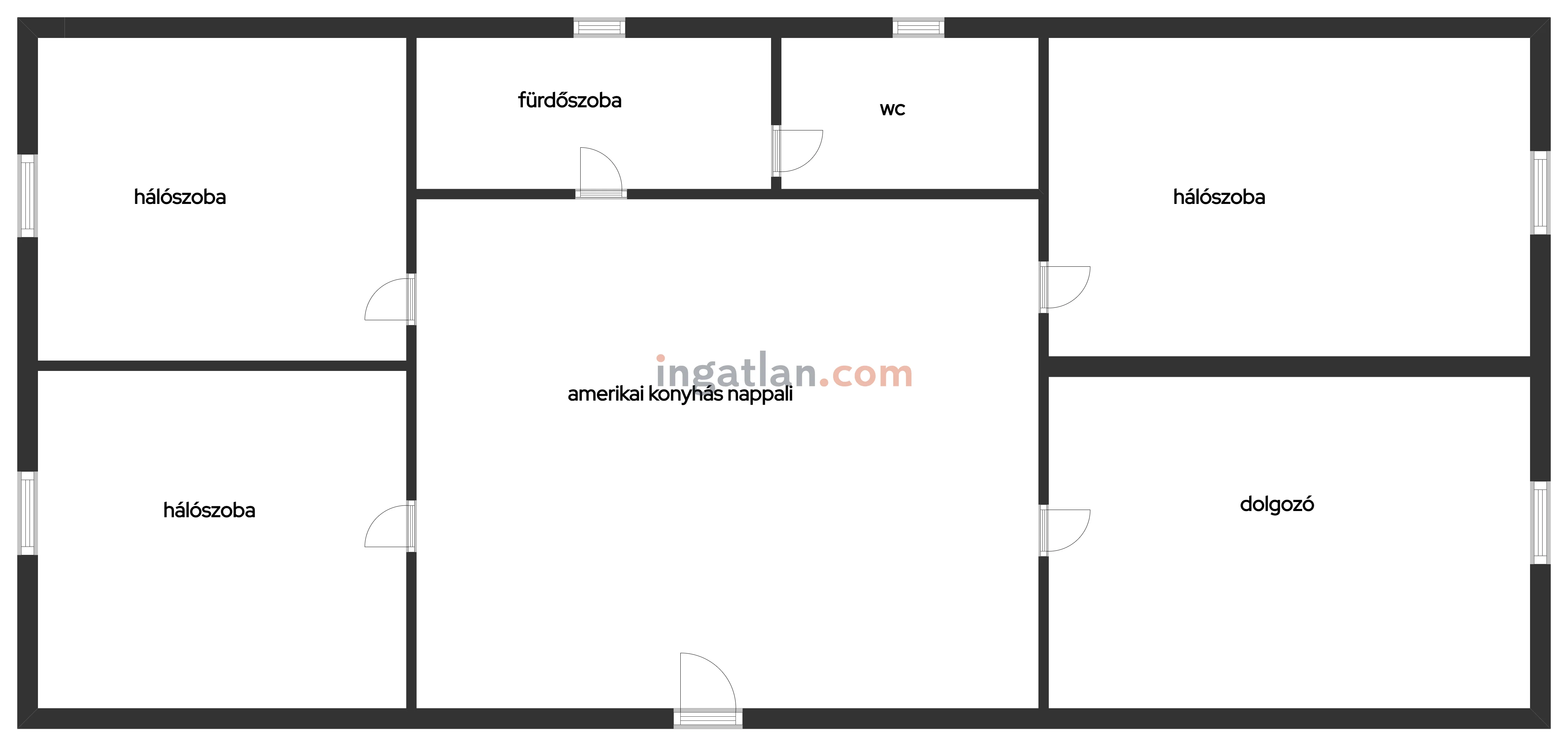 Eladó családi ház Nyíregyházán alaprajz