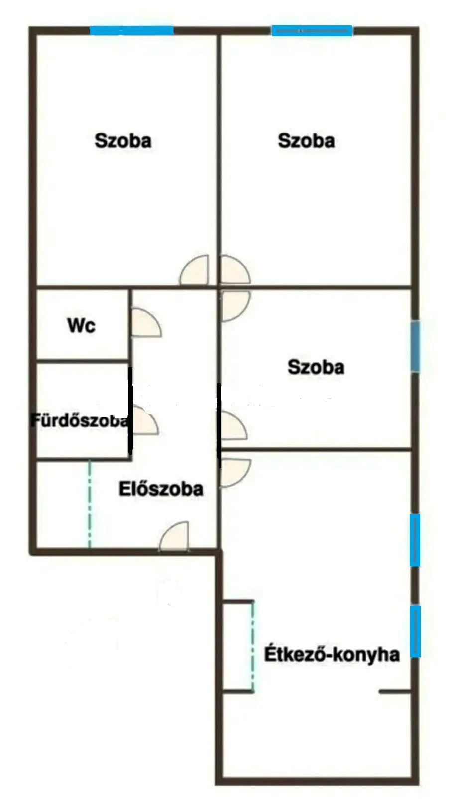 Eladó panel lakás Debrecenben alaprajz