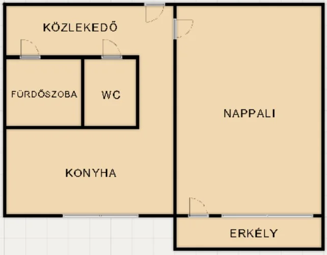 Eladó panel lakás Budapest 21. ker.en alaprajz