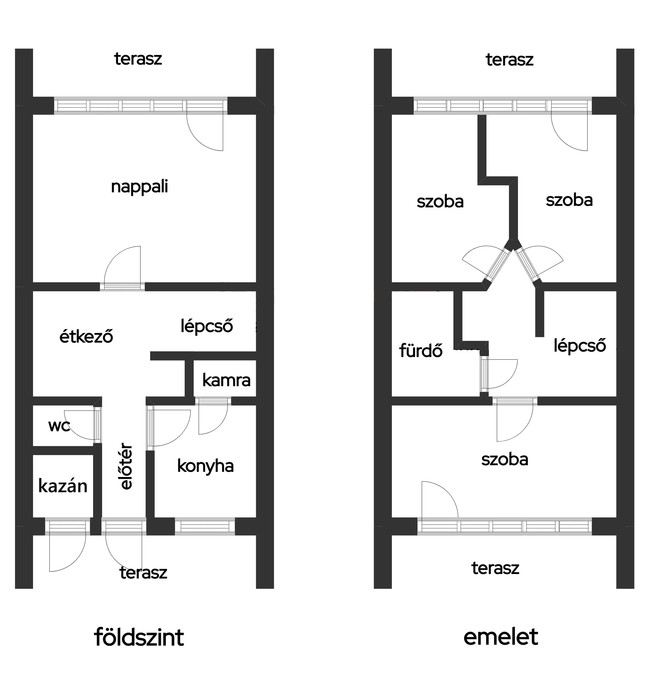 Eladó sorház Balatonalmádin alaprajz
