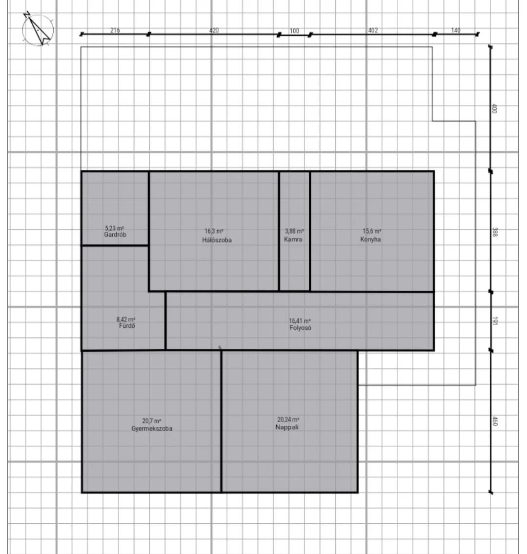 Eladó családi ház Bugyin alaprajz