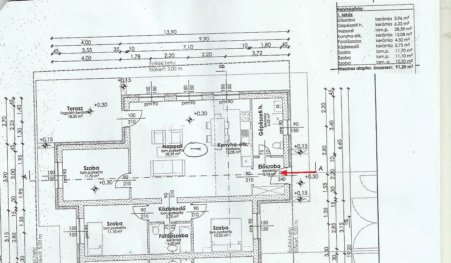 Eladó ikerház Hajdúsámsonon alaprajz