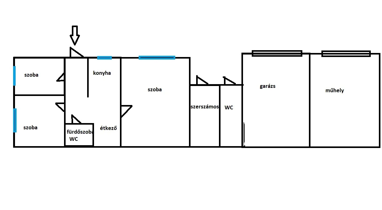 Eladó családi ház Debrecenben alaprajz