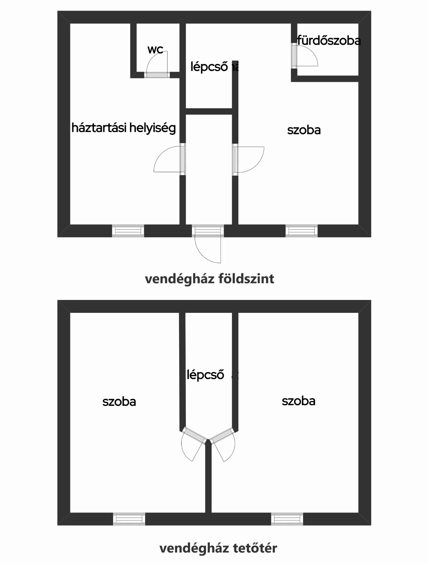 Eladó családi ház Balatonfüreden alaprajz