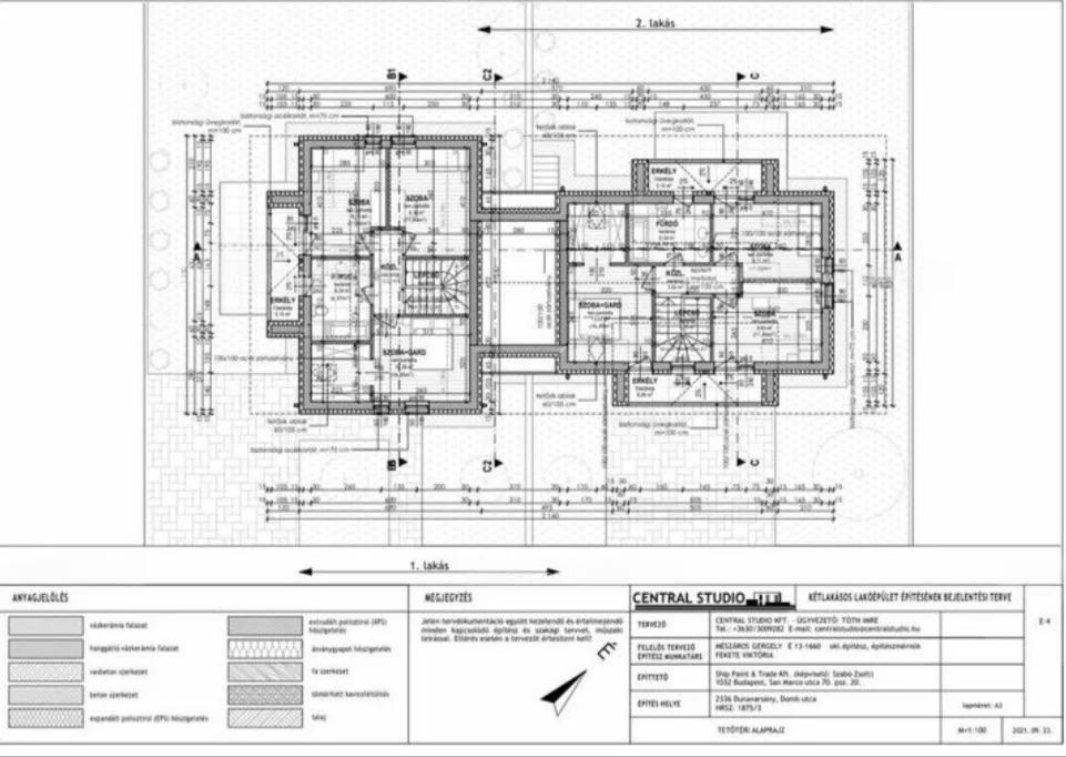 Eladó ikerház Dunavarsányon alaprajz