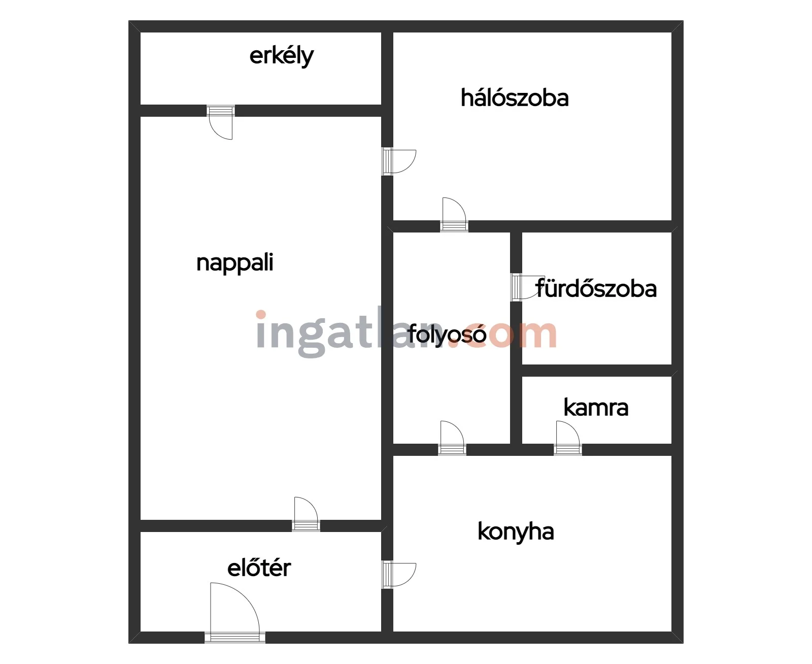 Eladó tégla lakás Székesfehérváron alaprajz
